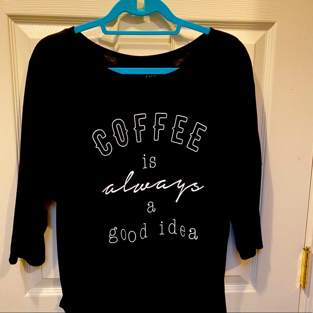 Fifth Sun 3/4 sleeve black shirt; junior size XL